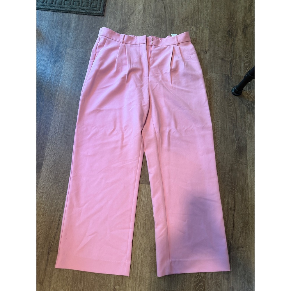 Abercrombie & Fitch Sloane Tailored Wide Leg Pants Pink Size 33 / 16 156F0546